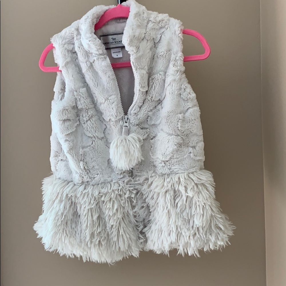 Nordstrom American Widgeon off white faux fur vest